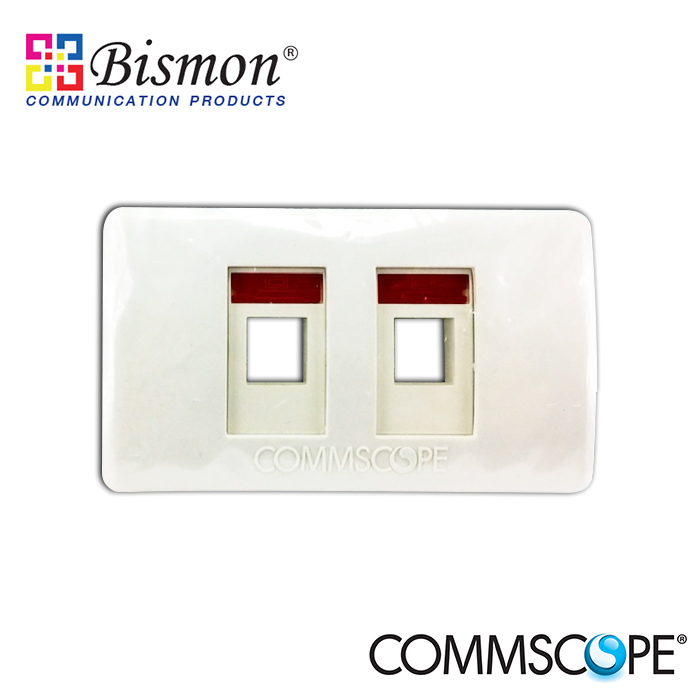 Commscope-Face-Plate-Kits-Decorator-Standard-2-Port-White